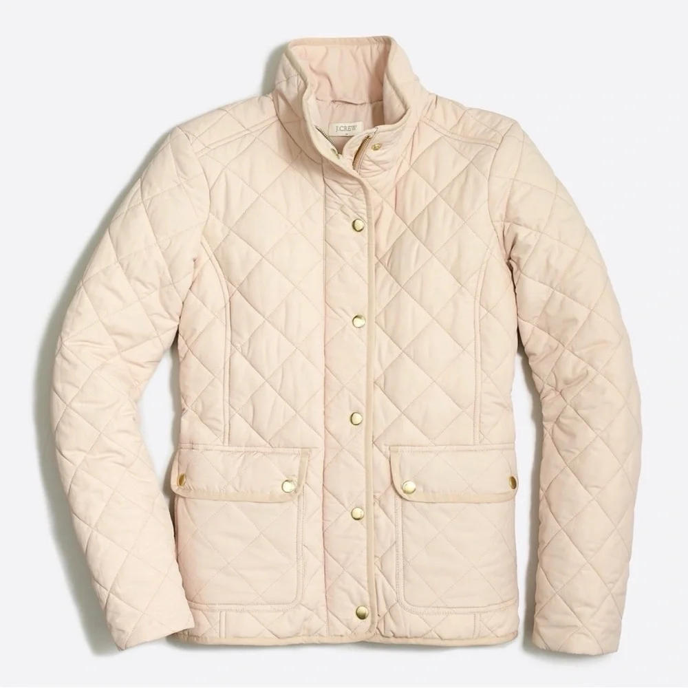 J CREW Quilted Cream Women's Jacket — make an offer! - Picture 1 of 8